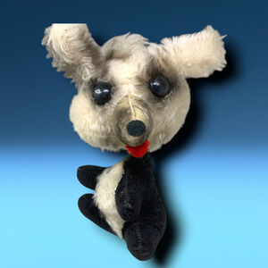 Vintage 1971 Holiday Fair Carnival Fair Prize Puppy Dog? Bear? 7" Plush Japan